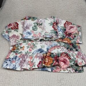 Lauren Ralph Lauren Allison SET 2 Floral Ruffled Standard Pillowcases Vintage